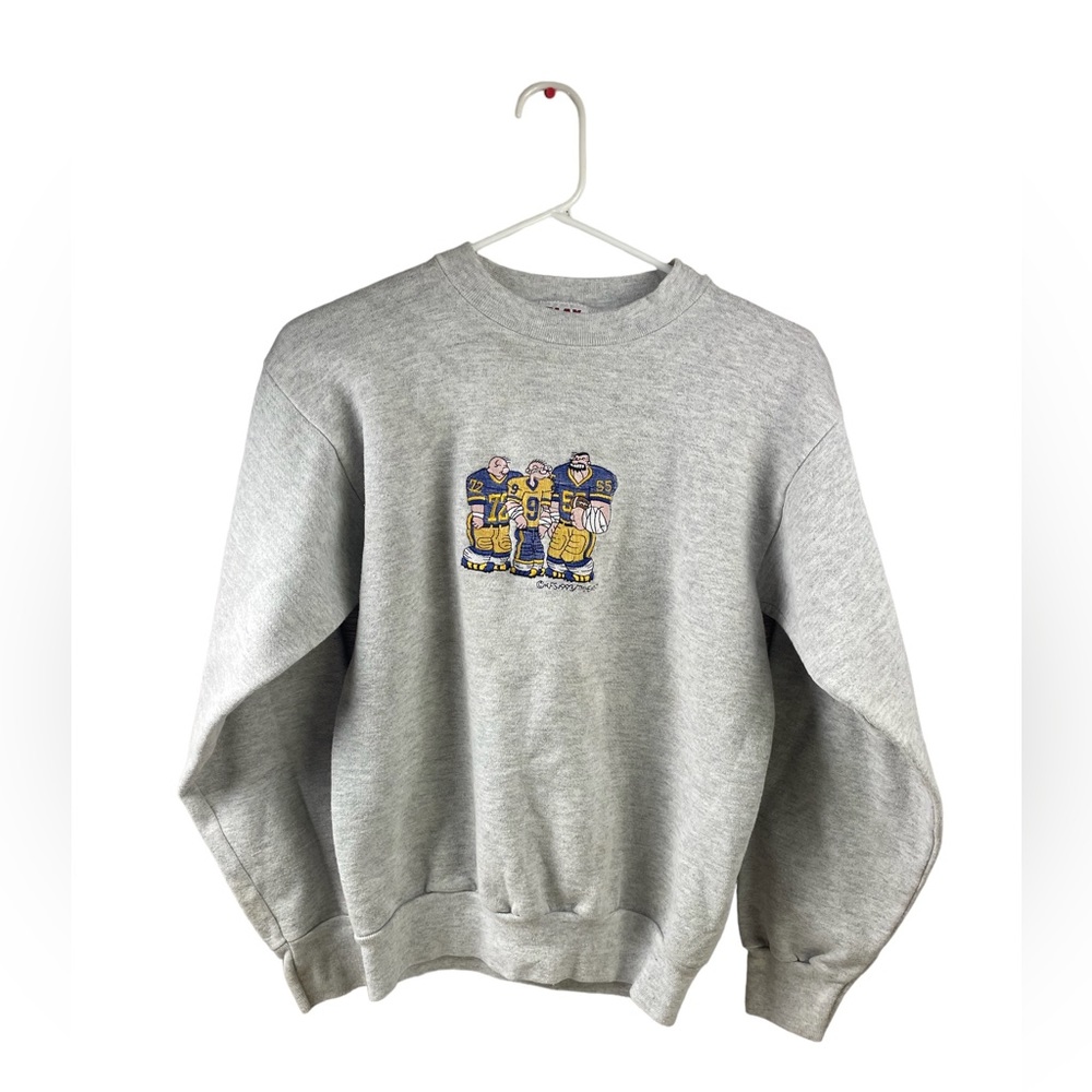 1993 Popeye Sailor Man Brutus Football Sweatshirt… - image 1